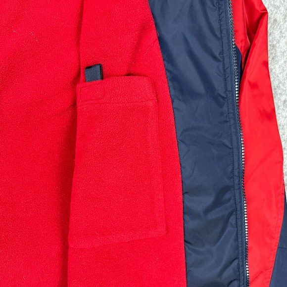 Tommy Hilfiger Jacket Mens Extra Large Blue Red Fleece Lined Nylon Full Zip Y2K - Picture 9 of 16